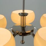 Art Deco Nickel-plated Chandelier, 1930s