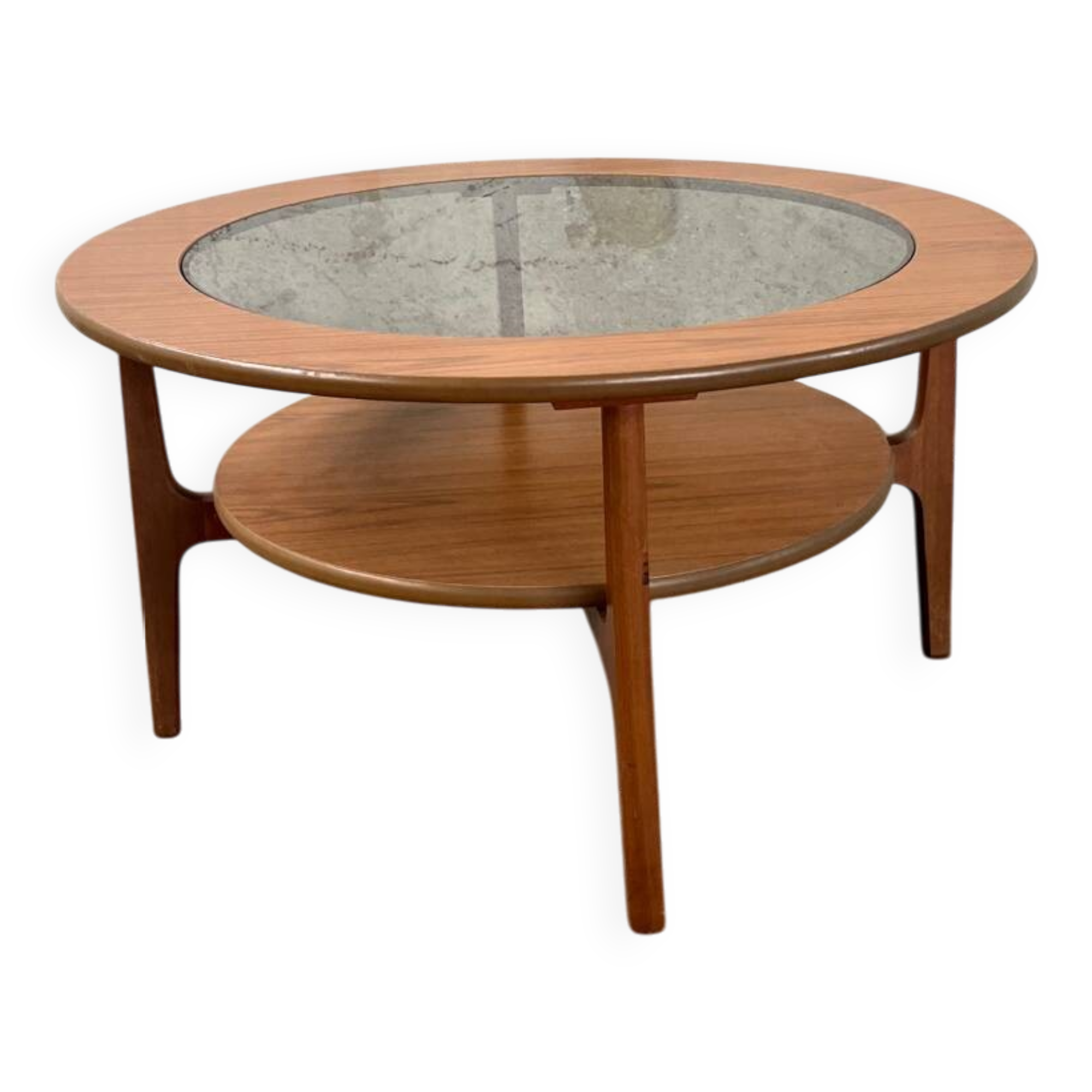 Mid-Century Retro Round Coffee Table by Schreiber 1960