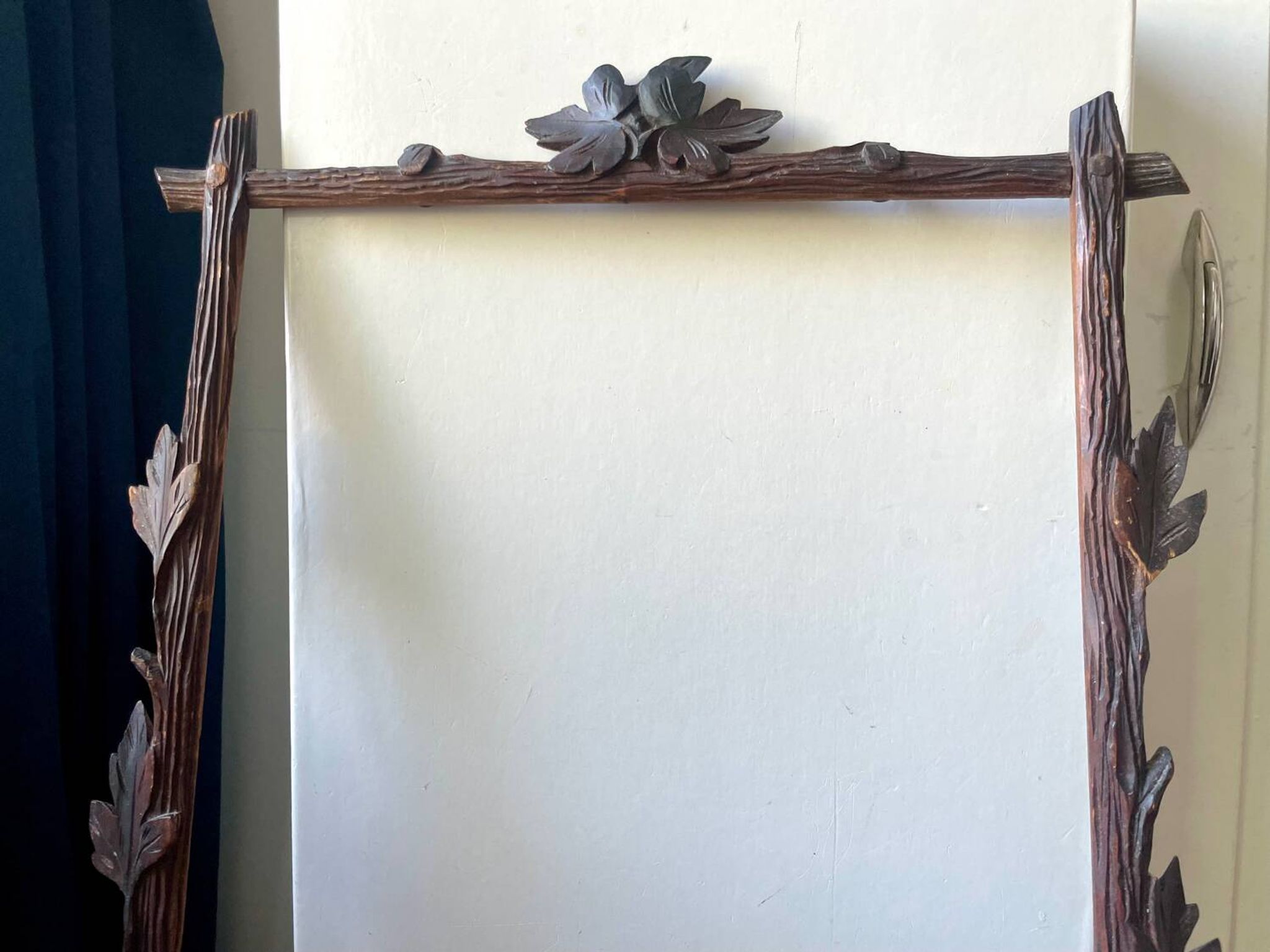 Antique Frame carved wood measurements 49 cm x 39 cm