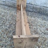 Small raw wood bench