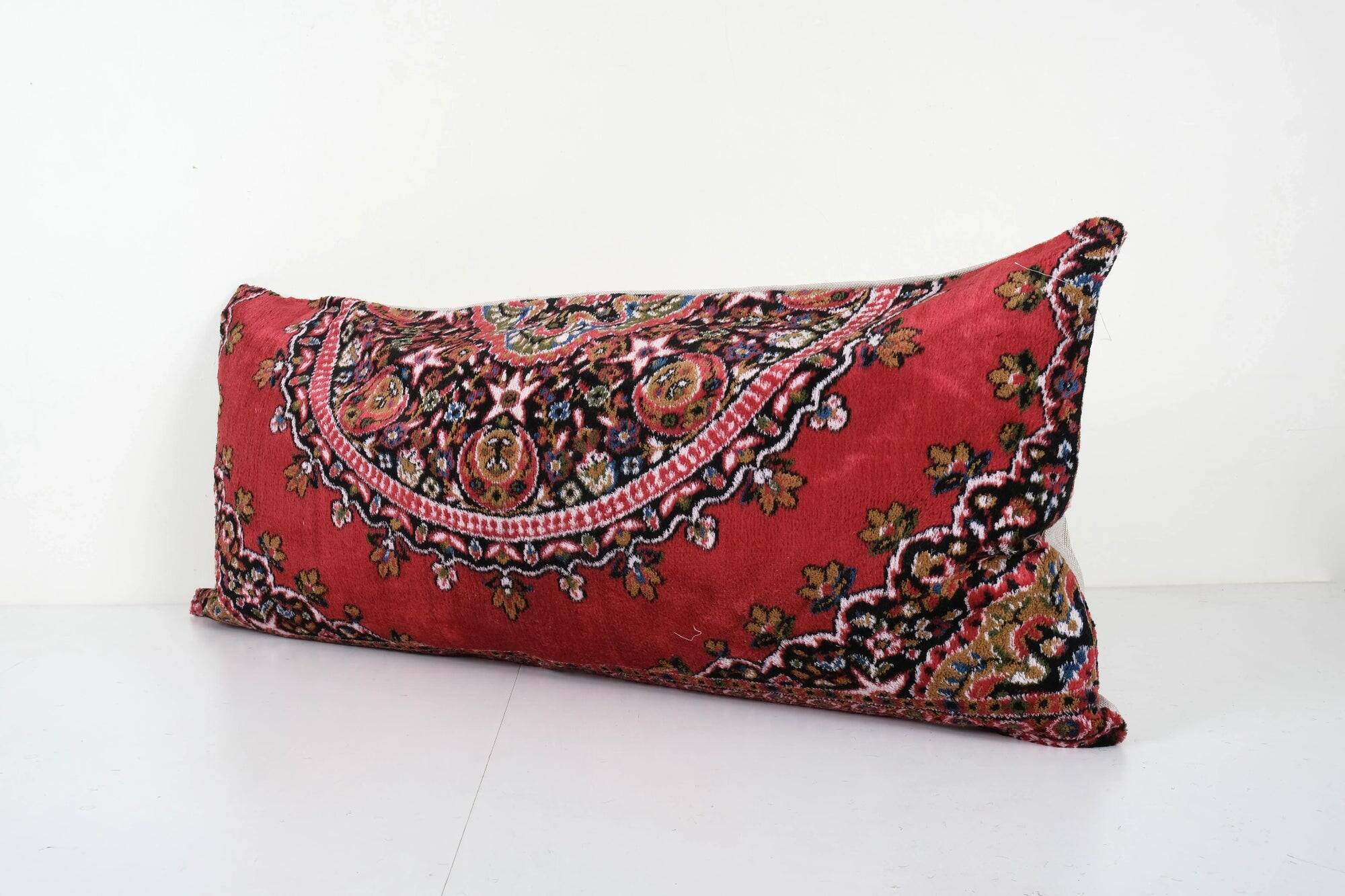Vintage velvet cushion cover 46x97 cm