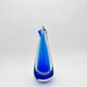 Murano Sommerso Two-Coloured Cobalt Blue Vase Sculpture