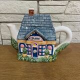 multi-colored teapot, slip style