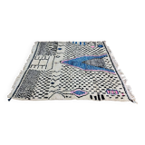 Handmade wool Berber rug 200x188 cm