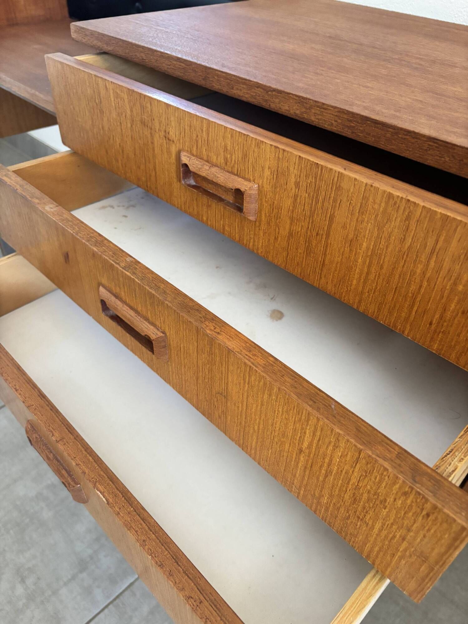Coiffeuse scandinave vintage en teck, années 60