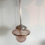 Pink glass pendant light