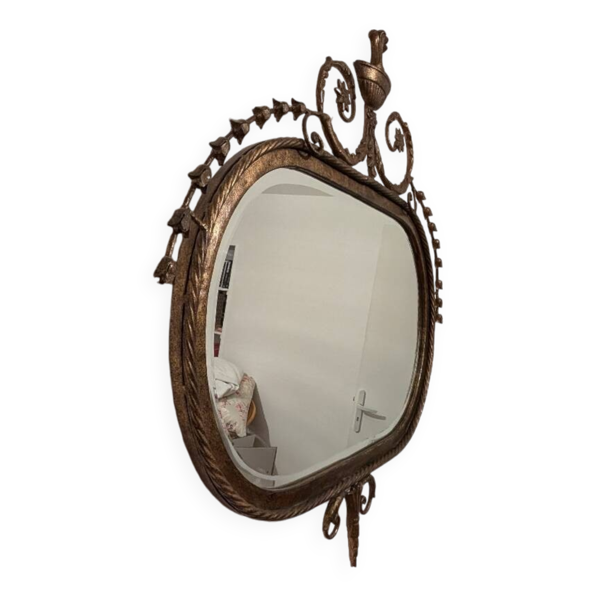Gold metal mirror