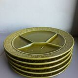 Five plates with scandinavian ceramic hors d'oeuvres