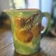 Magnificent rare Pichet Broc Saint Amand 1900 Orange Barbotine