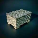 Maison Baguès silver-plated faux bamboo box, France, circa 1960s