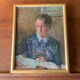 Portrait Oil on canvas "The e-reader"