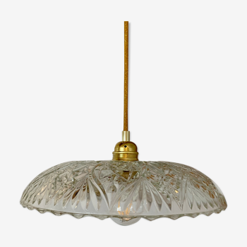 Vintage molded glass lampshade pendant lamp