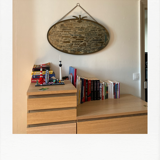 Brass oval mirror
