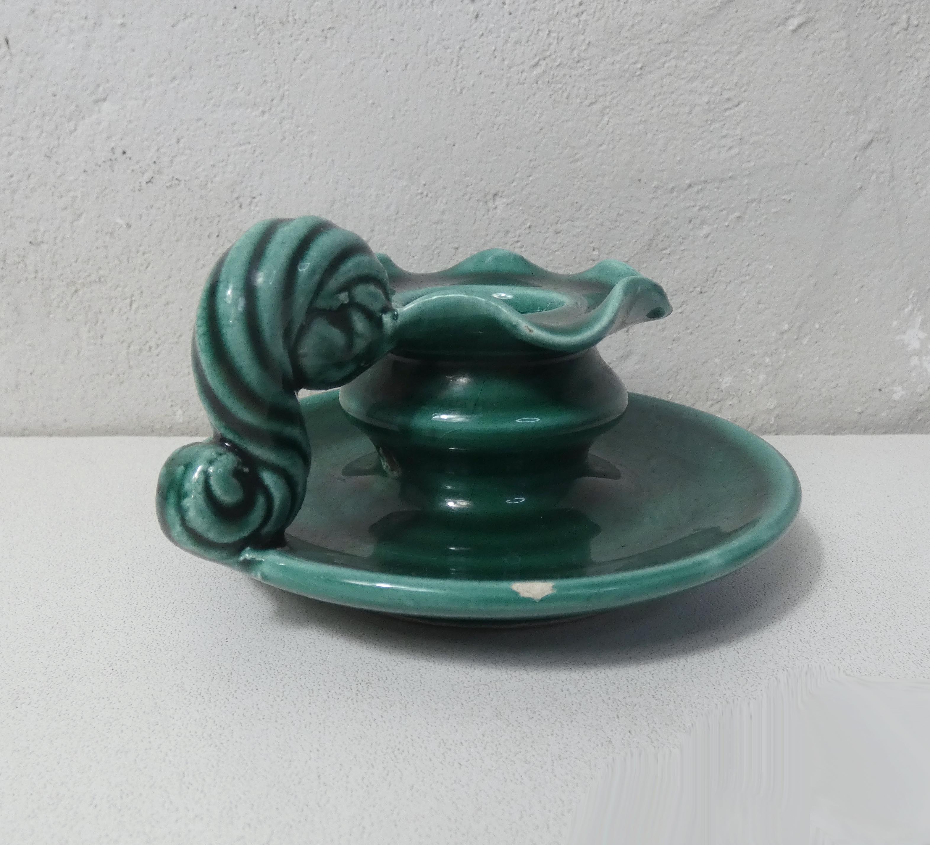 Vallauris faience candle holder