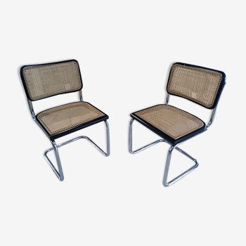 Suite of 4 Chairs Cesca B32 by Marcel Breuer vintage 1989