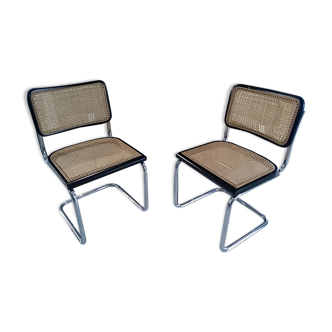 Suite of 4 Chairs Cesca B32 by Marcel Breuer vintage 1989