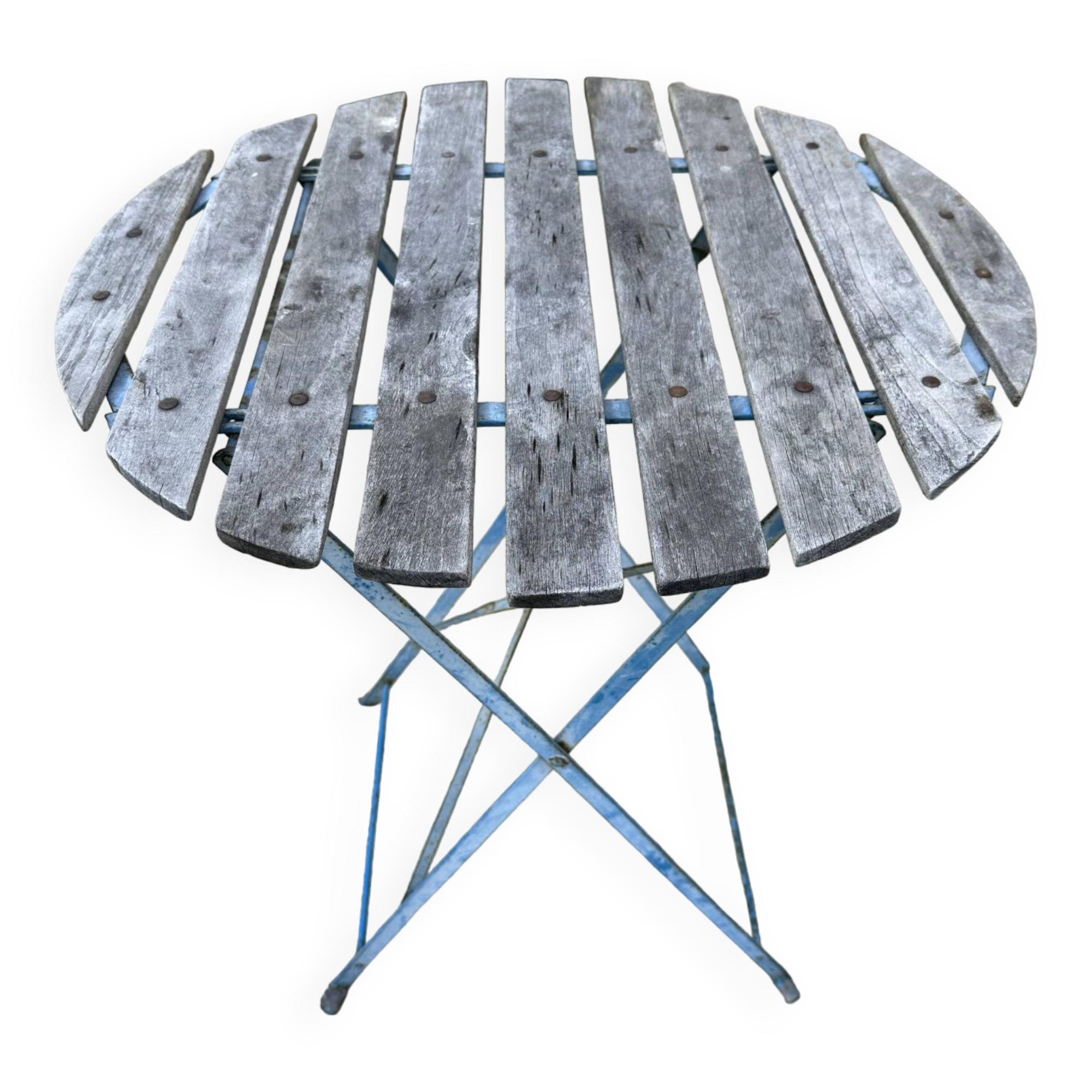 Round folding garden table