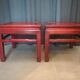 Paire de tables basses chinoises en bois exotique
