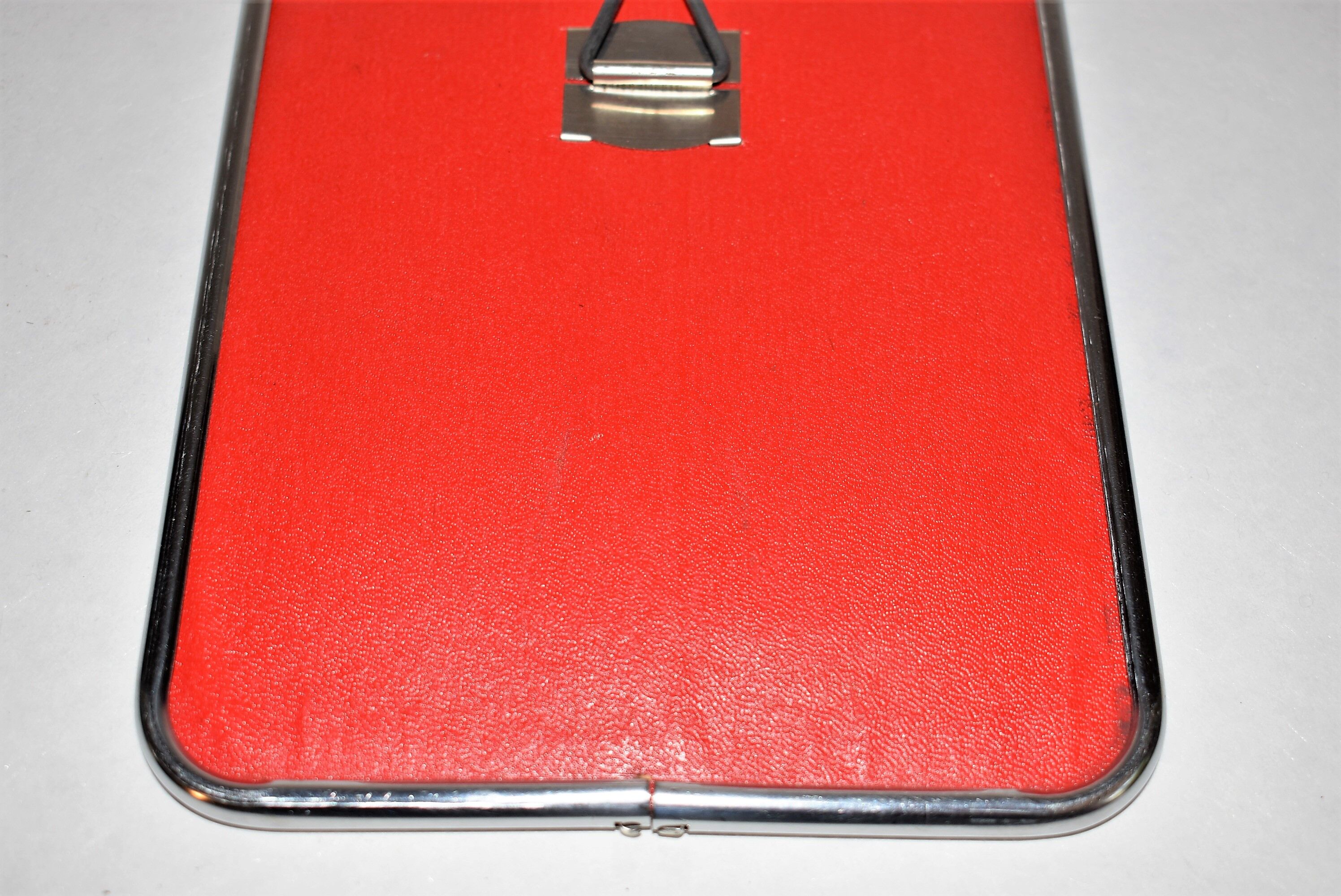 Barber mirror red back 15x20cm