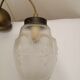 Pair of glass hanging lamps
