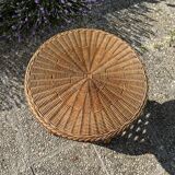 Rattan and bamboo coffee table
