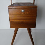 Sewing box in oak and mahogany 1950