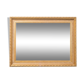 Gold leaf wooden rectangular mirror 1950