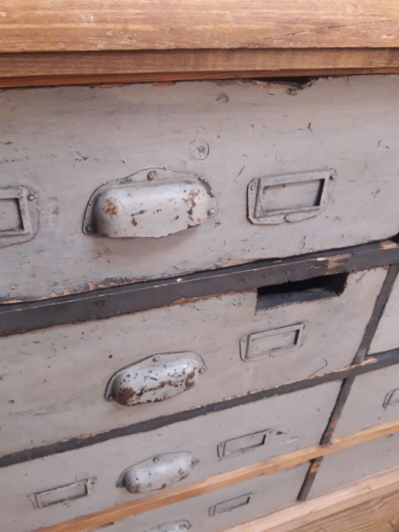 Industrial sideboard with 16 drawers
