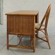 Bureau et chaise en bambou et rotin