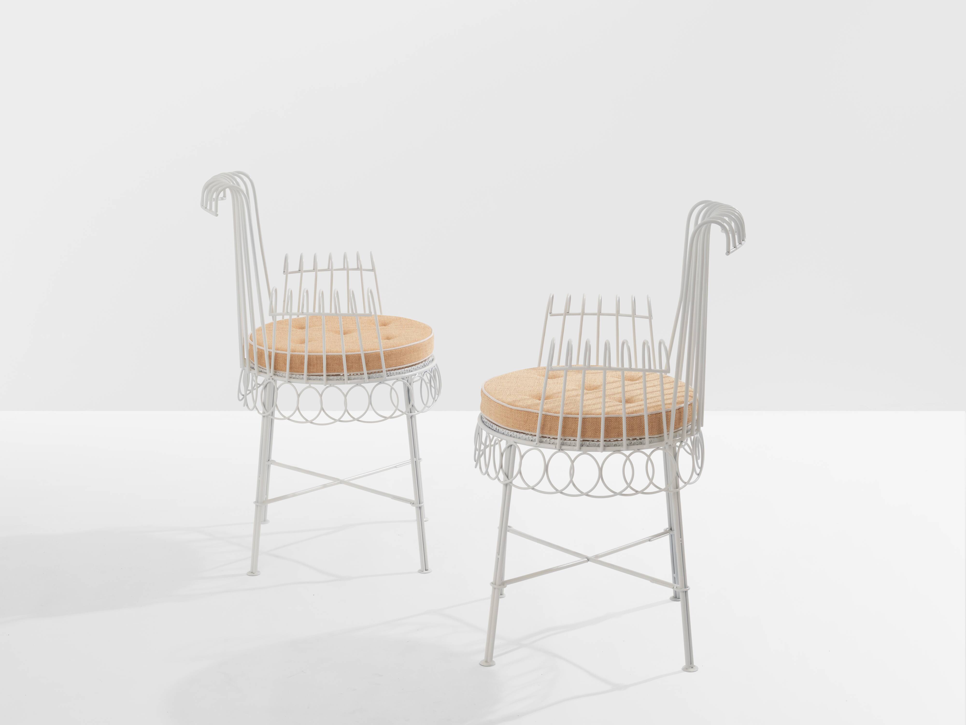Mathieu Matégot paire de chaises Cap d’Ail 1950s