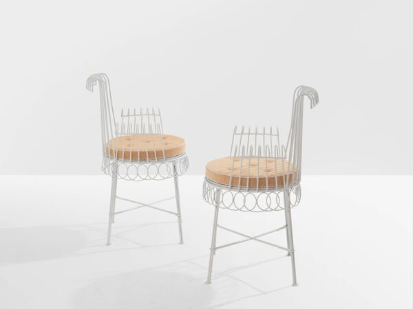 Mathieu Matégot paire de chaises Cap d’Ail 1950s