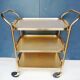 60s English rolling serving trolley