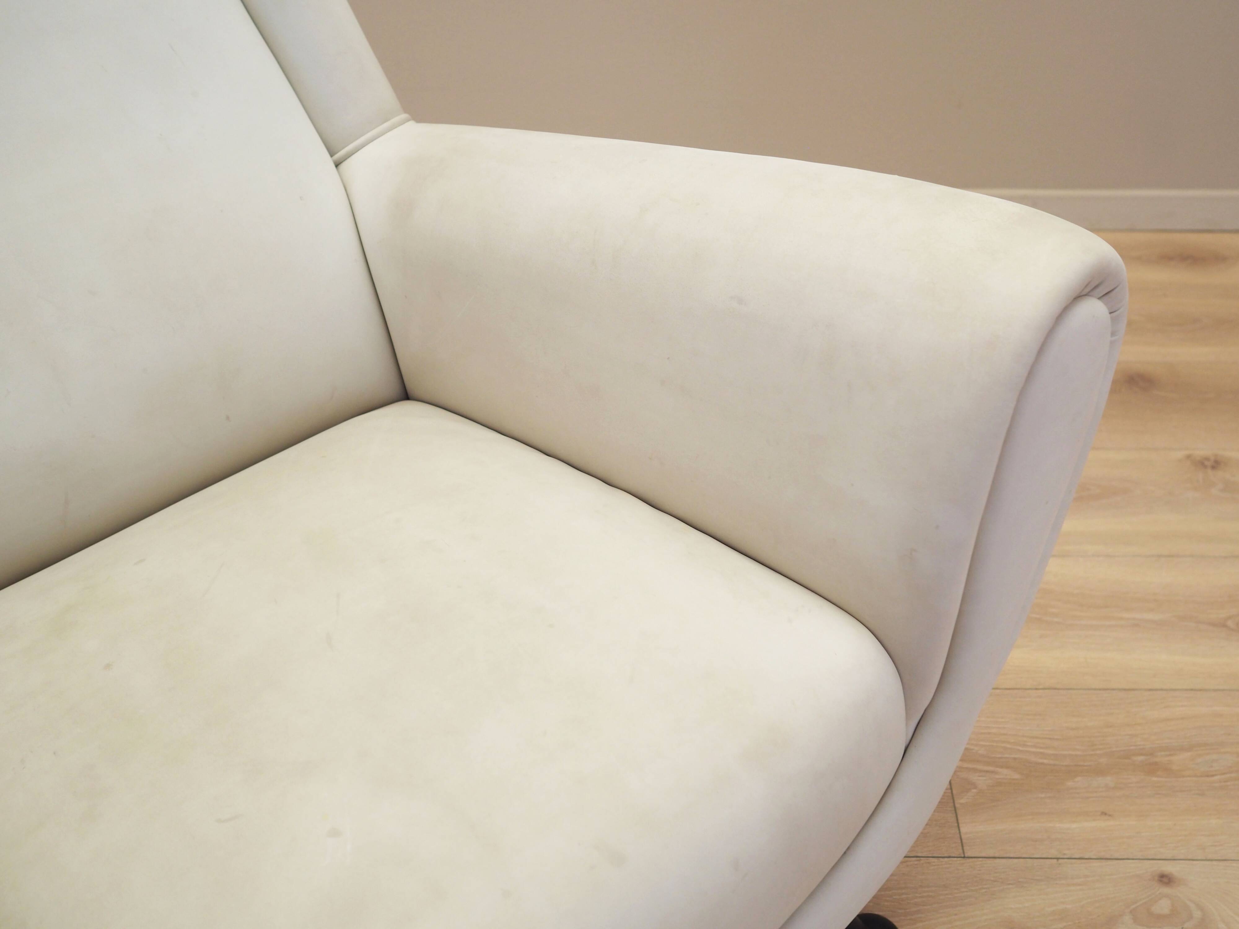White armchair, Italian design, 1980s, production: Italy
