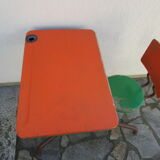 Vintage metal and wood school desk