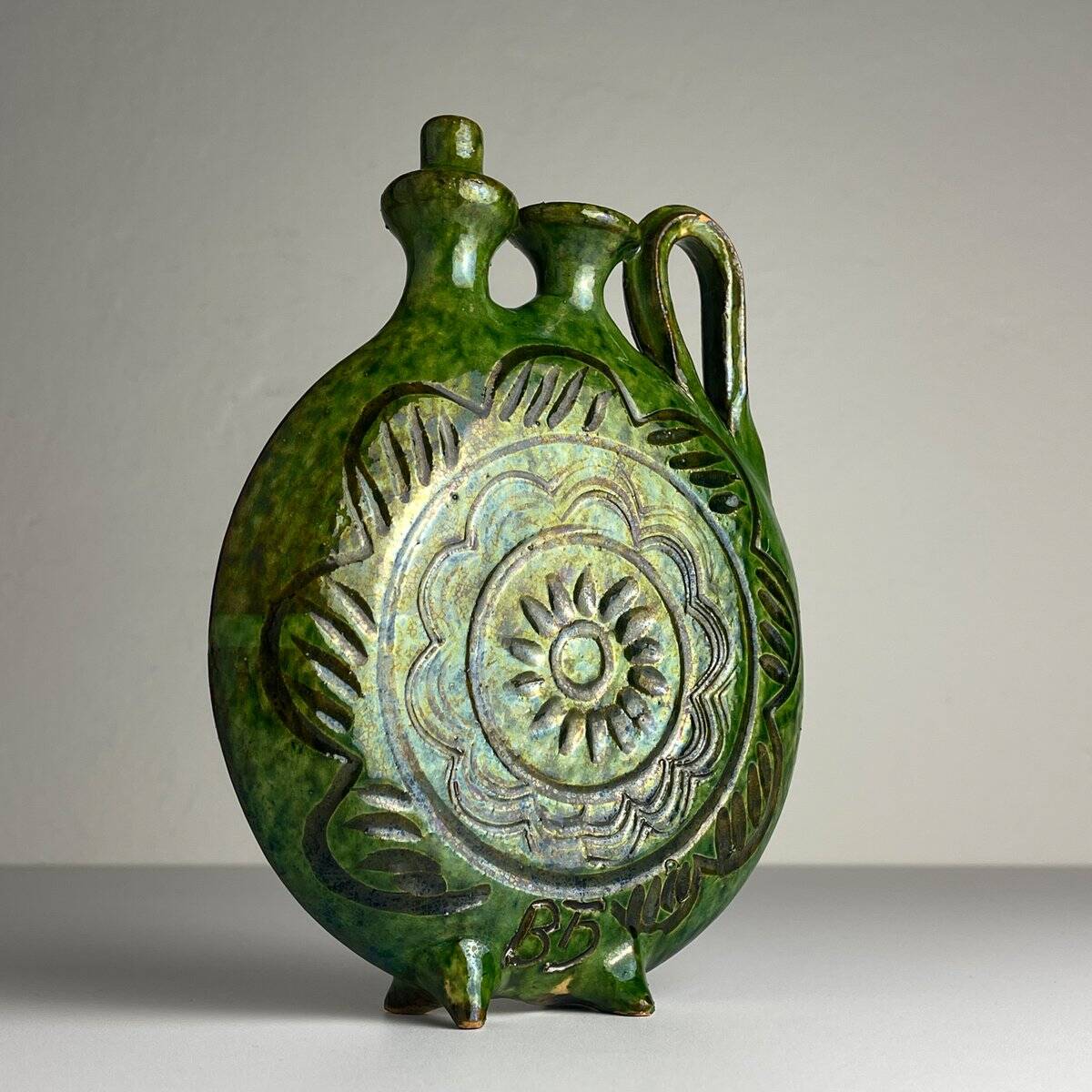 Vintage ceramic bottle by Velimir Dordevic, 1970s