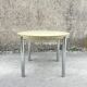 Extendable round table, gingham tile patterns late 1970 - Ø100