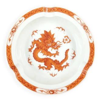 Cendrier Dragon Ming en Porcelaine Peinte à la Main de Meissen, Allemagne