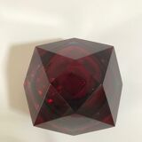 Pink and blue ashtray by Flavio Poli for Seguso in Murano glass 1960