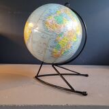 Globe terrestre Girard et Barrère des années 50-60 piètement string
