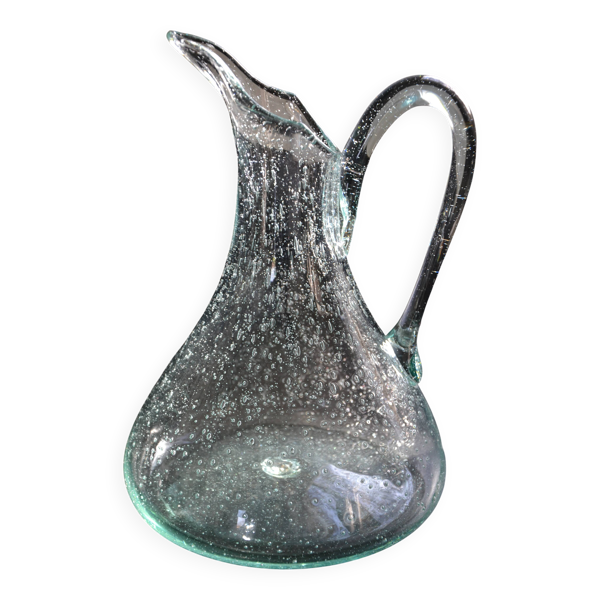 Carafe/pichet signé Biot verre soufflé