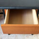 Desk 60s in metal wood and imitation leather