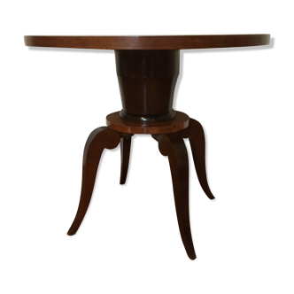 Side table round pedestal table diam 65cm art deco