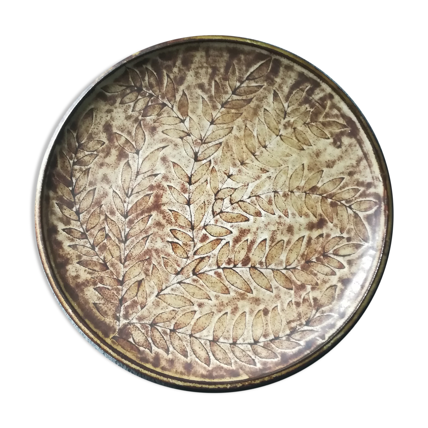 Ceramic decorative dish, old Vallauris mill, circa 60