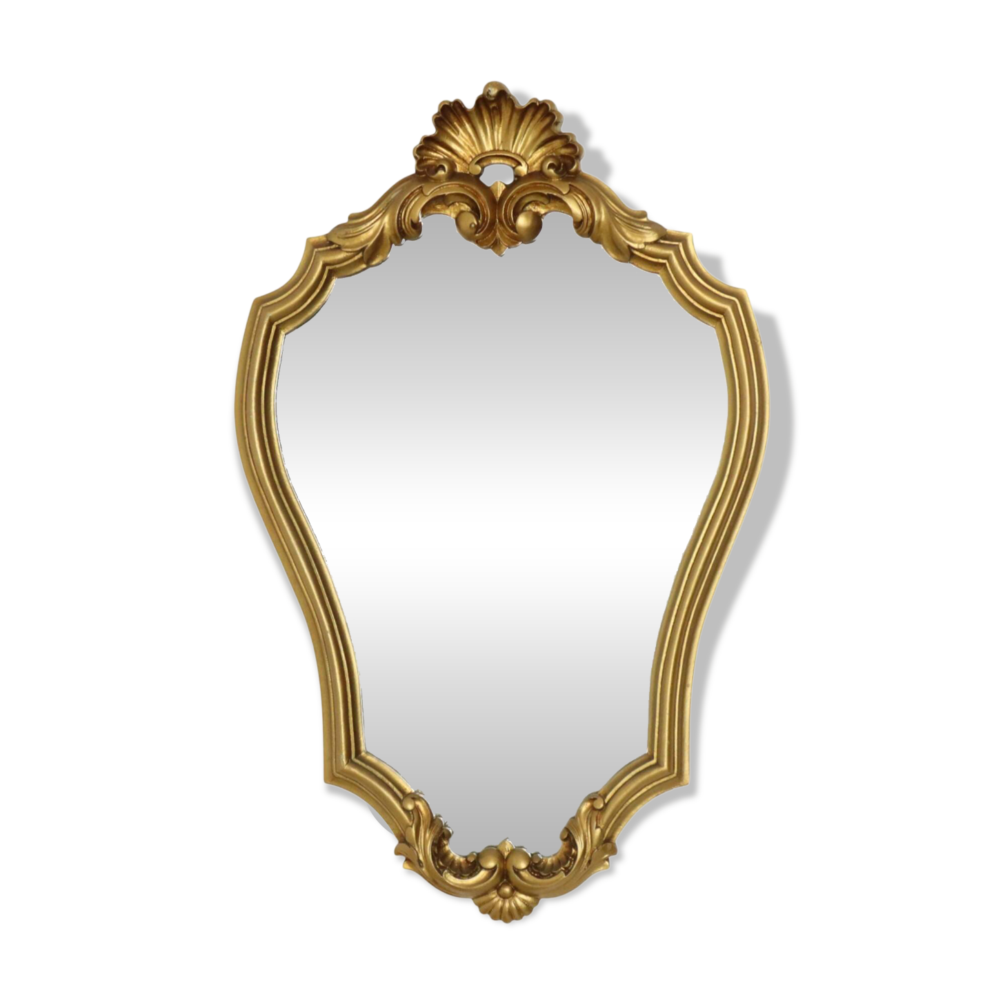 Vintage Gold Mirror Baroque Style Classic Crested Mirror 61cm