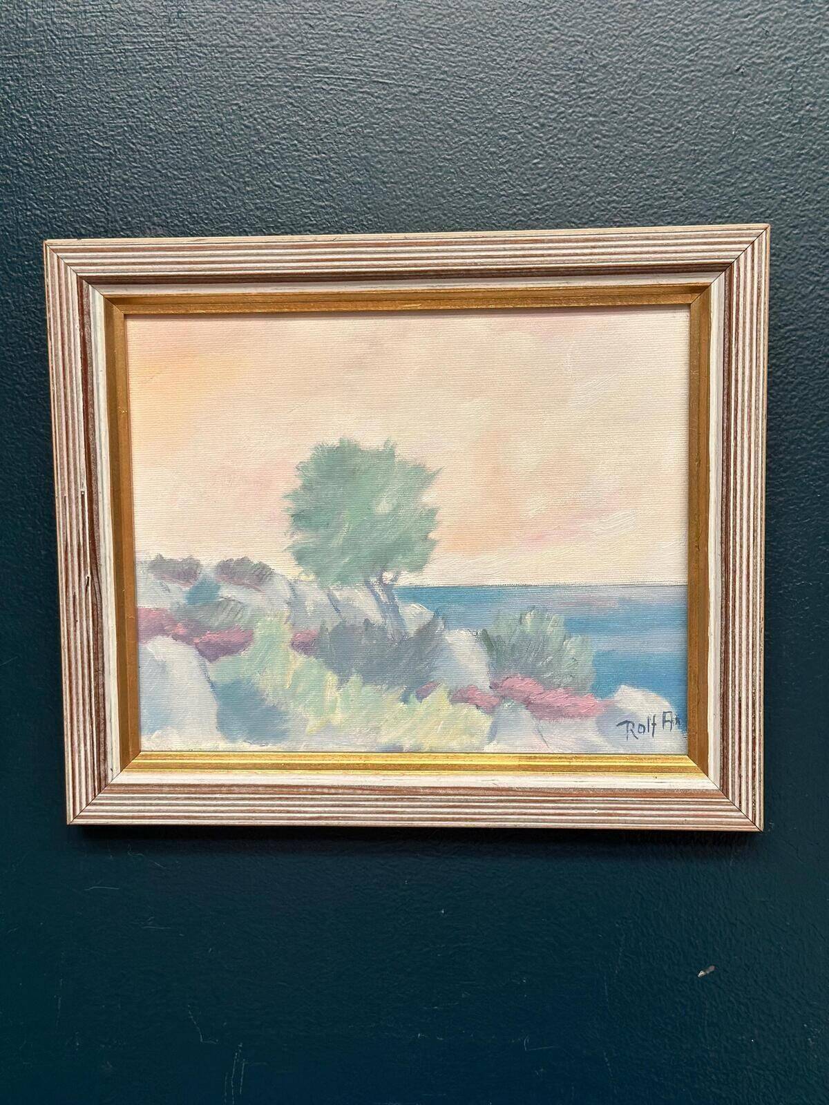 Original Swedish Oil On Canvas – “Landscape” By Rolf Andersson – Signed – Vintage & Framed – 33 × 27 Cm (13" × 10.6")