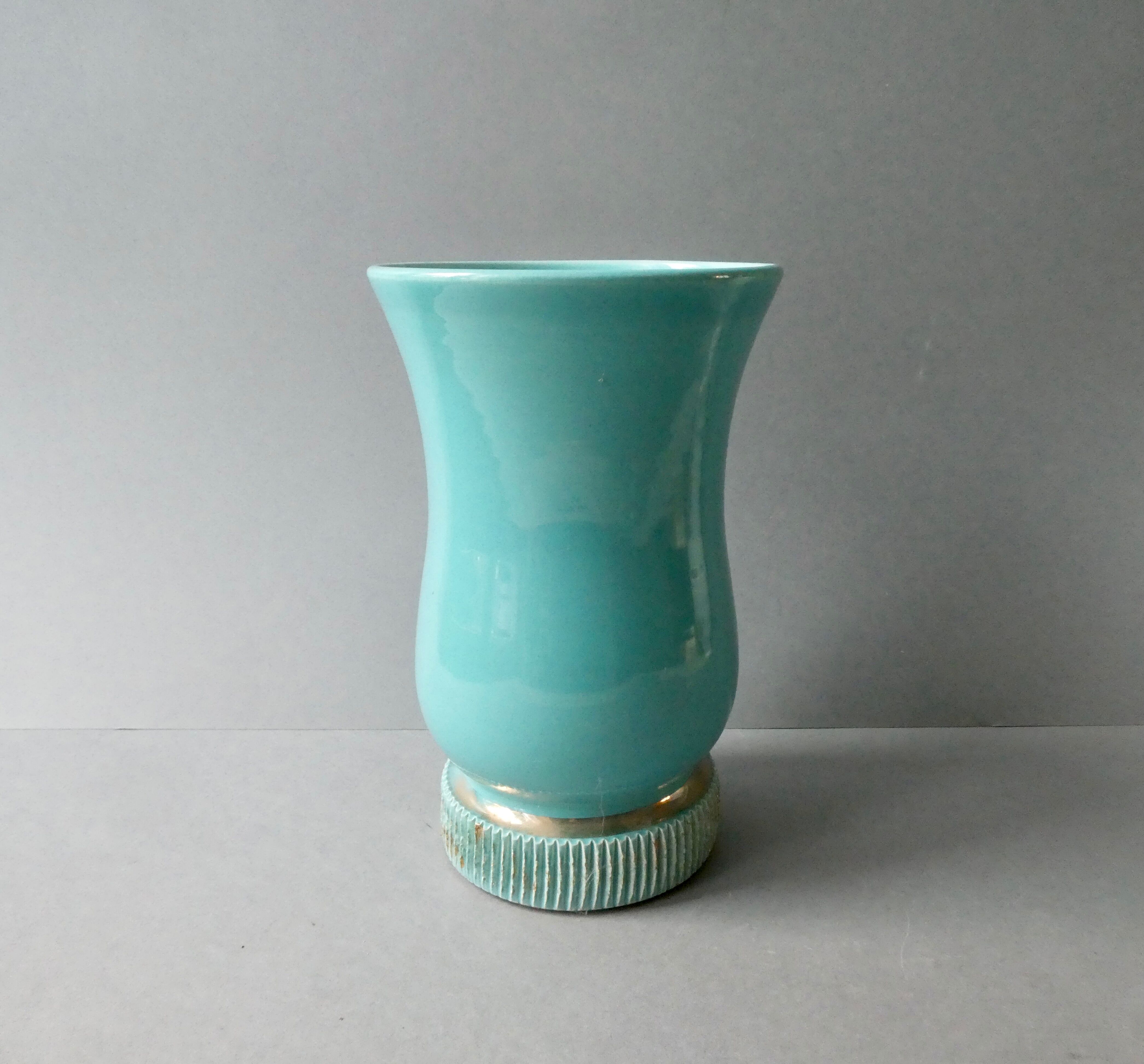 Art Deco ceramic cornet vase