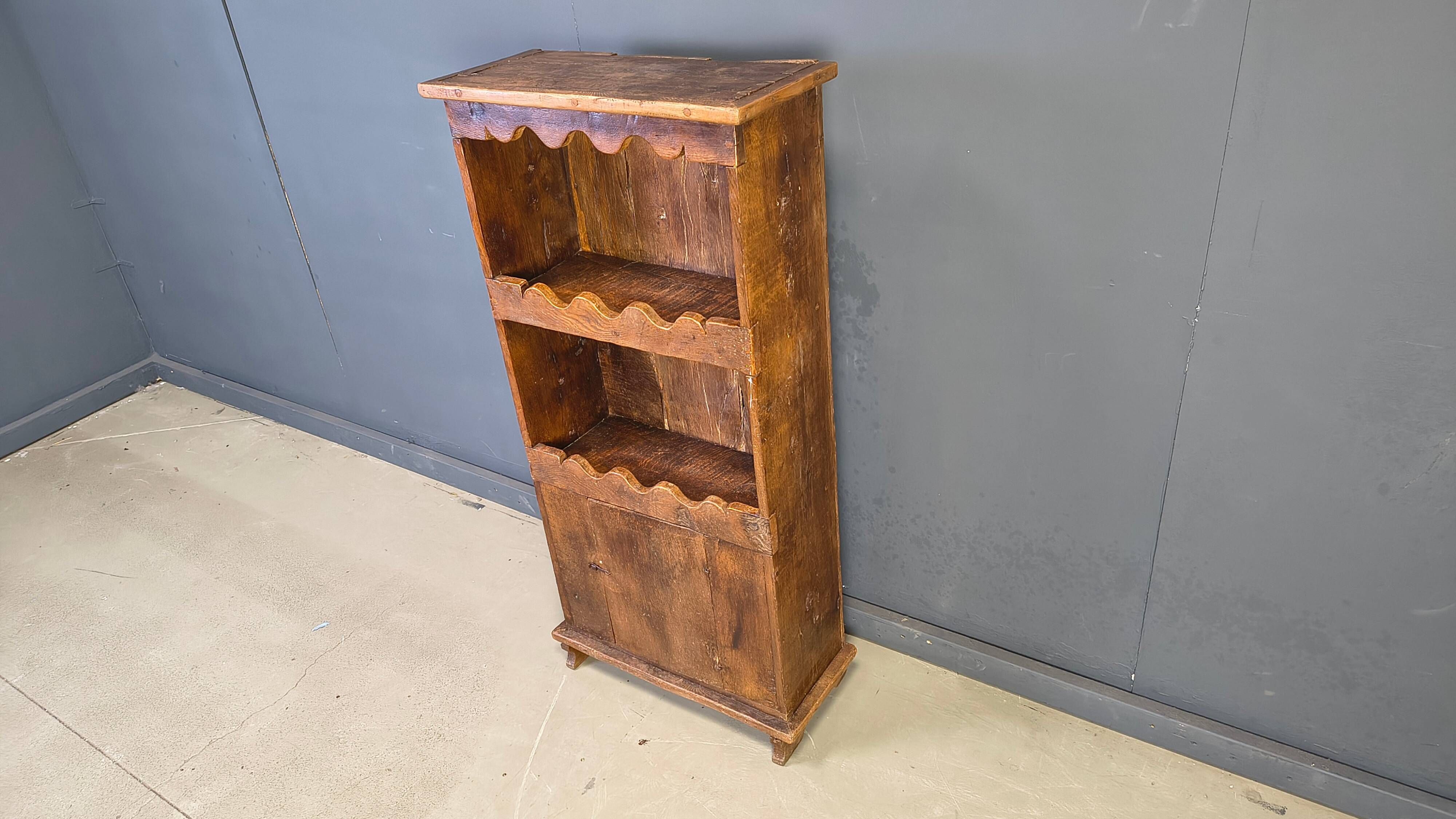 Rustic folk art 'travail populaire' cabinet, France, 19th century