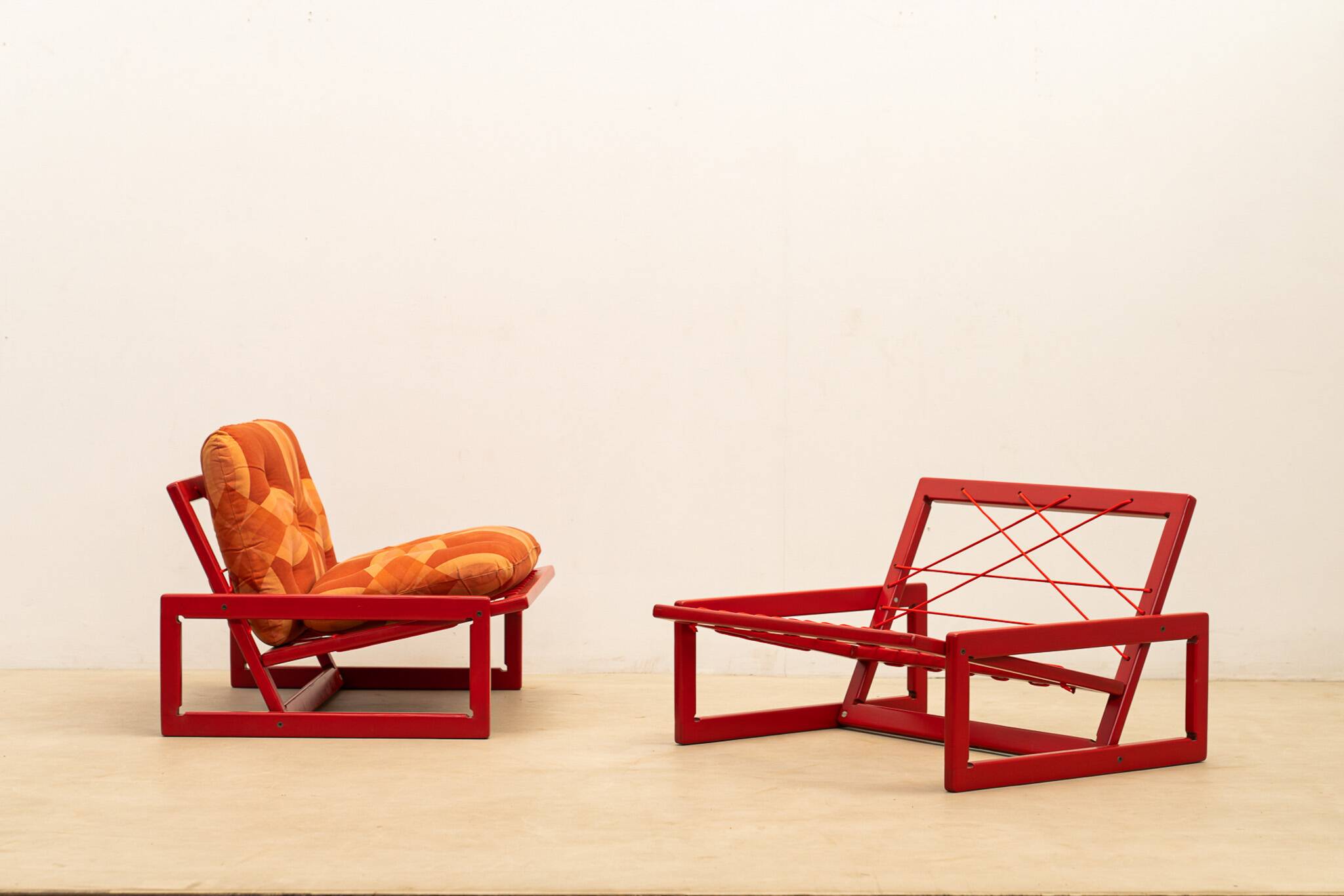 Pair of Carlotta lounge chairs by Tobia & Afra Scarpa for Cassina, Italy