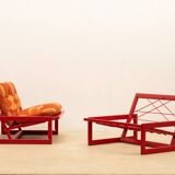 Paire de chaises longues Carlotta par Tobia & Afra Scarpa pour Cassina, Italie