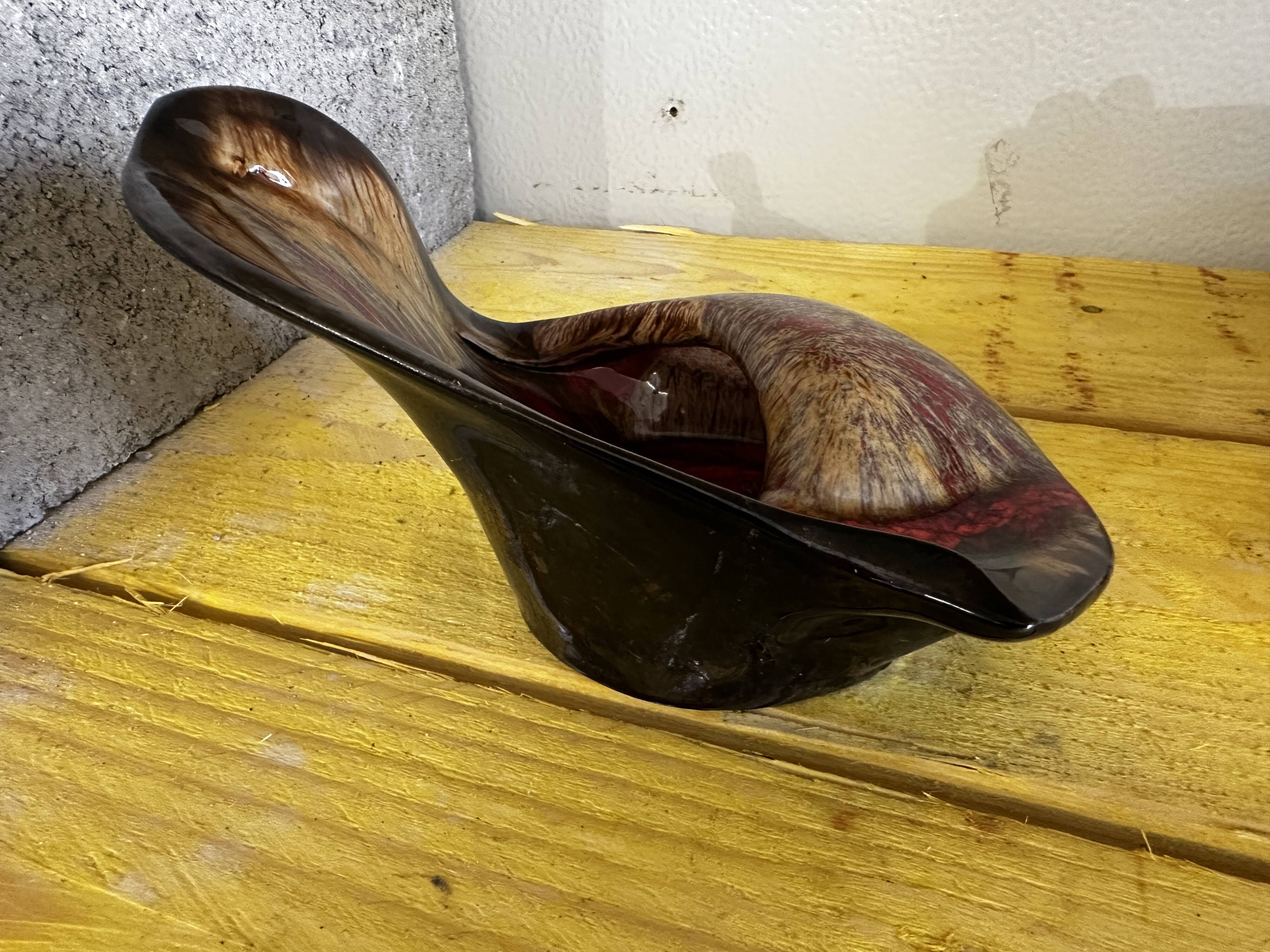 Vintage Vallauris ceramic shell shaped pocket tray
